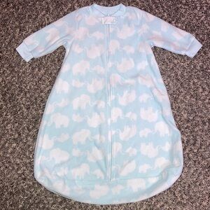 Carters 0-3 months baby boy long sleeve sleep sack pajamas elephants